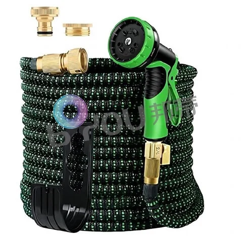 100 ft Garden Hose With Green Nozzle For Car Wash