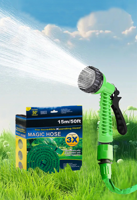 3 TIMES EXPANSION+7 SPRAY MODES FOR EXPANDABLE GARDEN HOSE