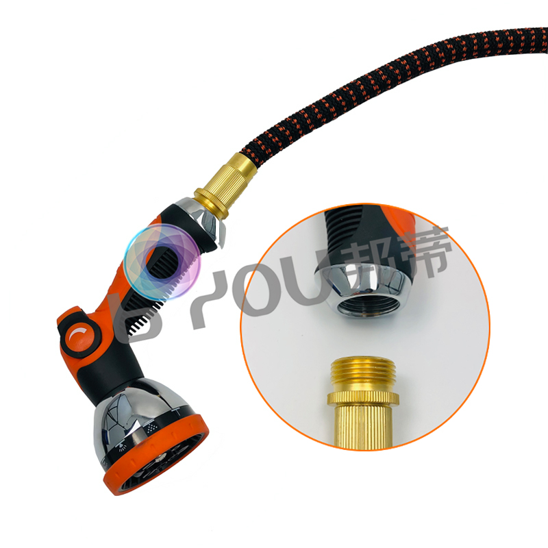 flexible expandable garden hose lightweight and easy carrying with 10 mode water gun 1