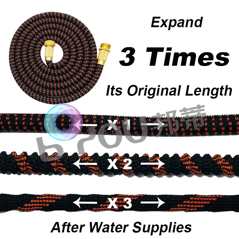 flexible expandable garden hose lightweight and easy carrying with 10 mode water gun 3