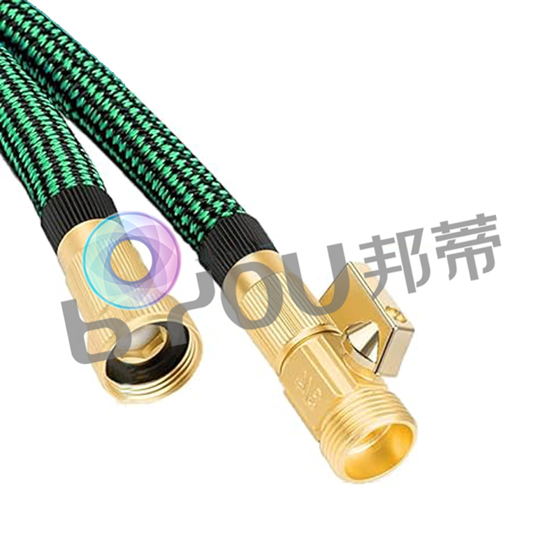 3 times expandable garden hose flexible 50ft with metal connectors and 10 nozzle water gun b