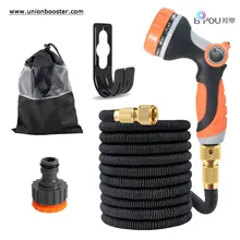 100 Feet Garden Hose with Brass Nozzle and Hose Fittings