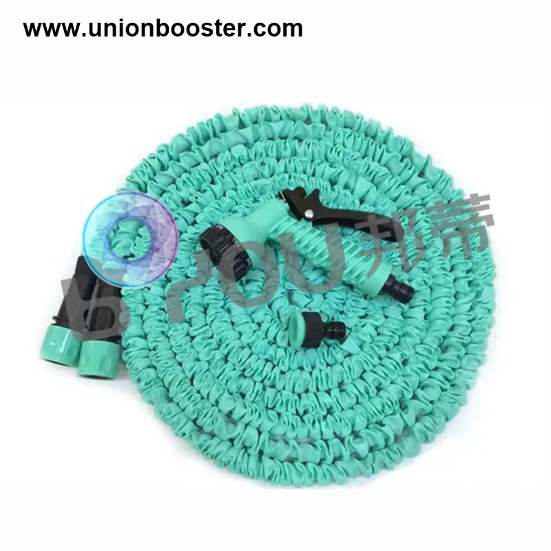 3x expandable garden hose with quick connector and multi function spray gun (1)