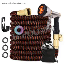 50FT Expandable Garden Hose with Metal Spray Nozzle