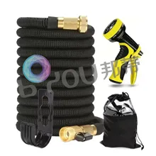 Stretchy Expandable Garden Hose 25-100FT with 7 to 10-Mode Spray Gun
