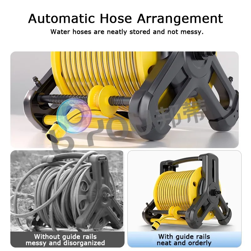 garden water hose reel cart set for plants watering 4