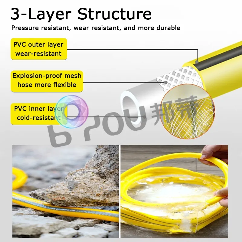 garden water hose reel cart set for plants watering 5