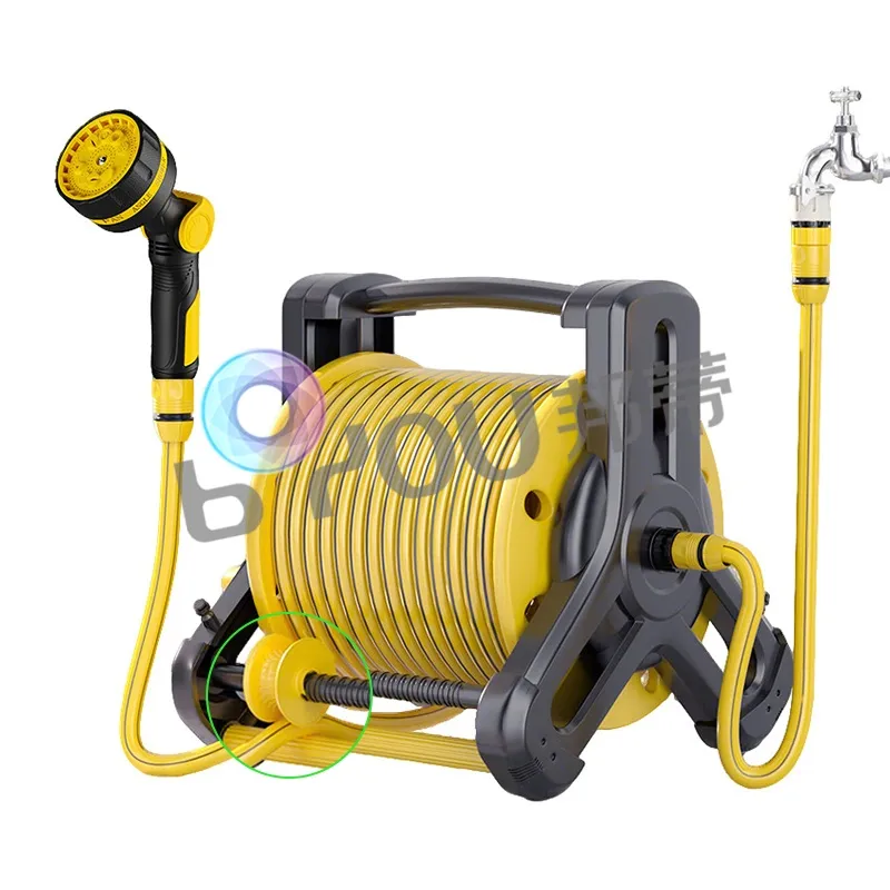 garden water hose reel cart set for plants watering colors 3
