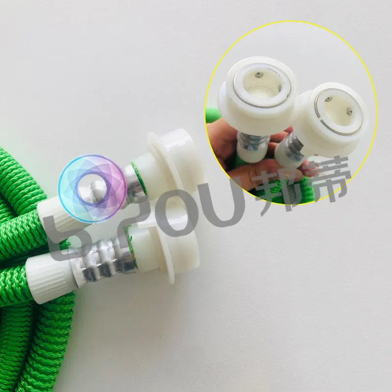 expandable garden hose fitting with 7 spray pattern nozzles 03