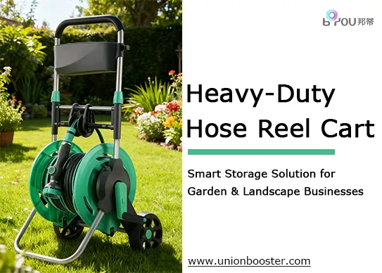 Heavy-Duty Hose Reel Cart — Smart Storage Solution for Garden & Landscape Businesses