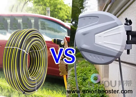THE WALL-MOUNTED GARDEN HOSE REEL VS TRADITIONAL FIXED PVC HOSE