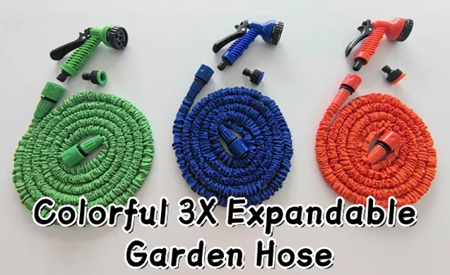 Colorful 3X Expandable Garden Hose